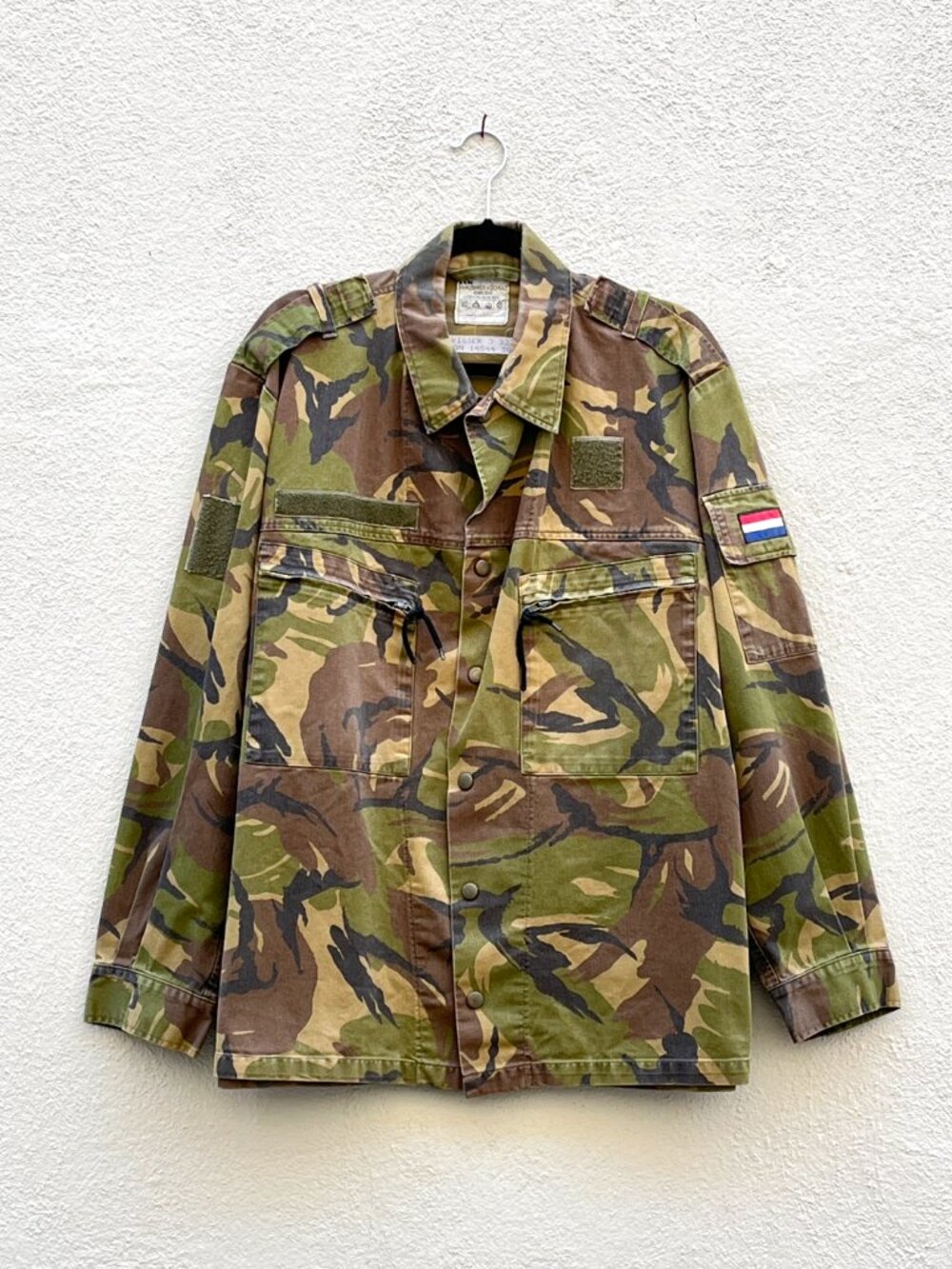 Vintage 90's Royal Netherlands Army Military Camouflage Field Jacket Large